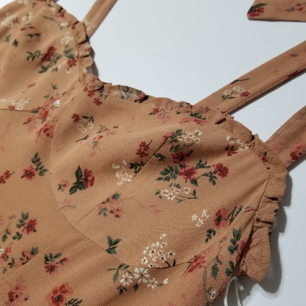 NWT Reformation Nikita Floral Midi Dress in Arianne (Rose Pink) Size‎ 8 - Picture 12 of 16